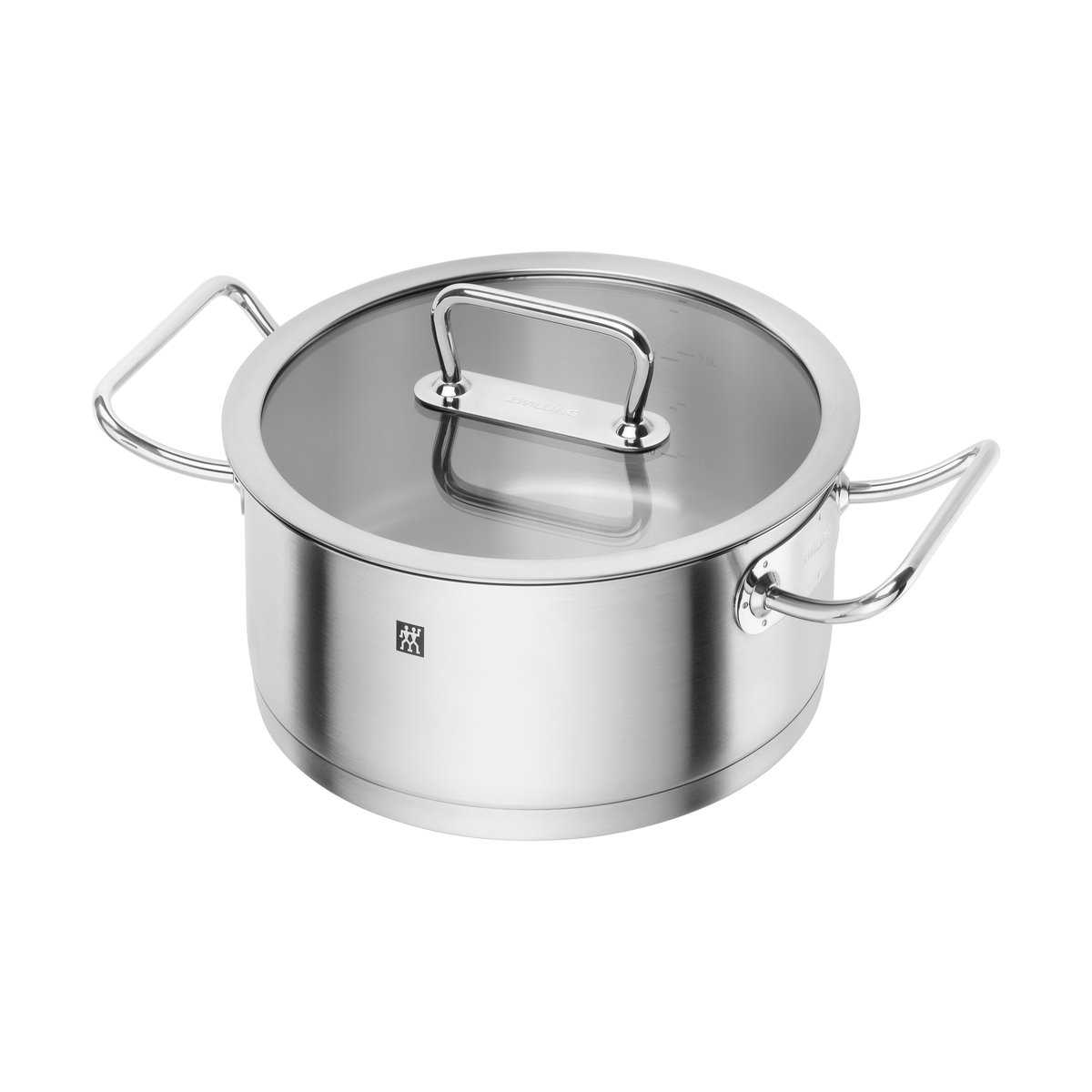 Zwilling pro pot with glass lid stainless steel 4.1 L