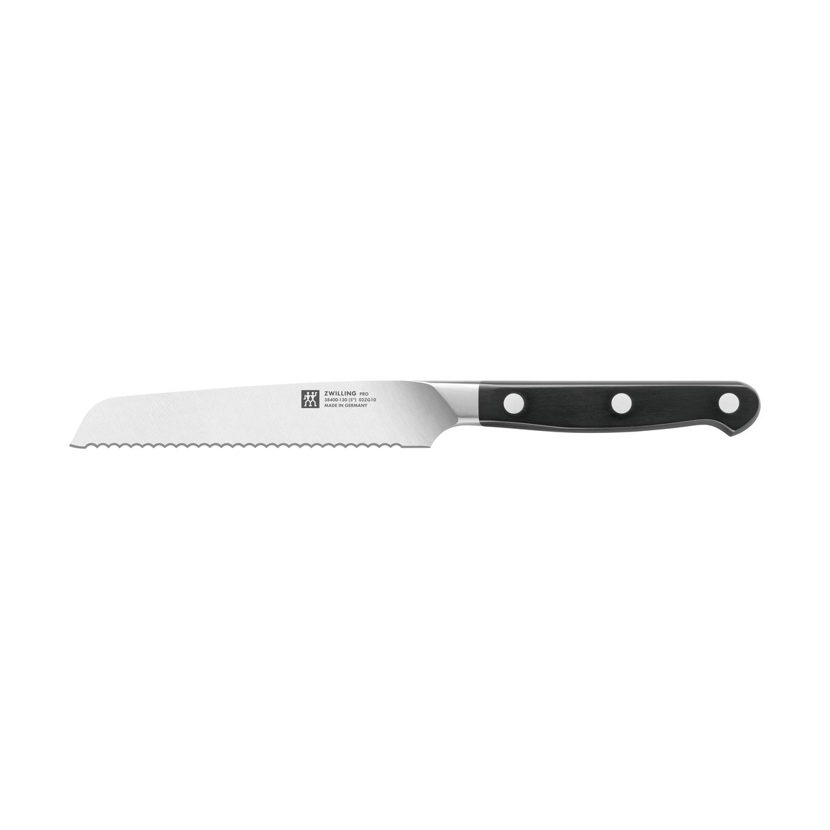 Zwilling Pro serrated utility knife 13 cm Black-stainless steel