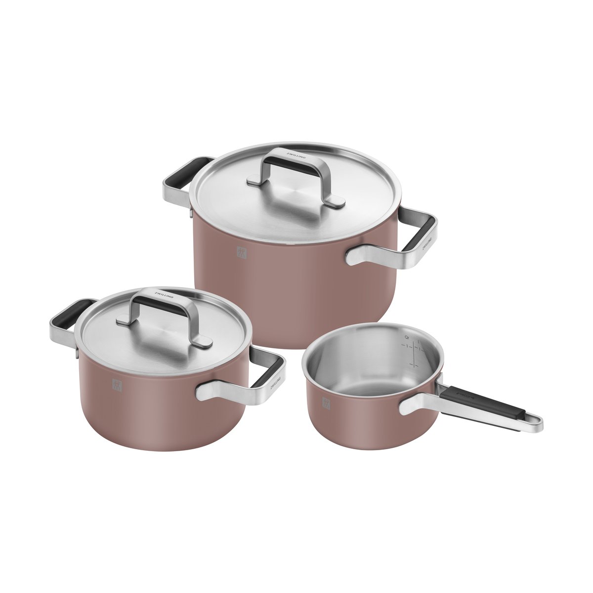 Zwilling Pure saucepan set 5 pieces Pink | Scandinavian Design | Saucepan sets | Pink