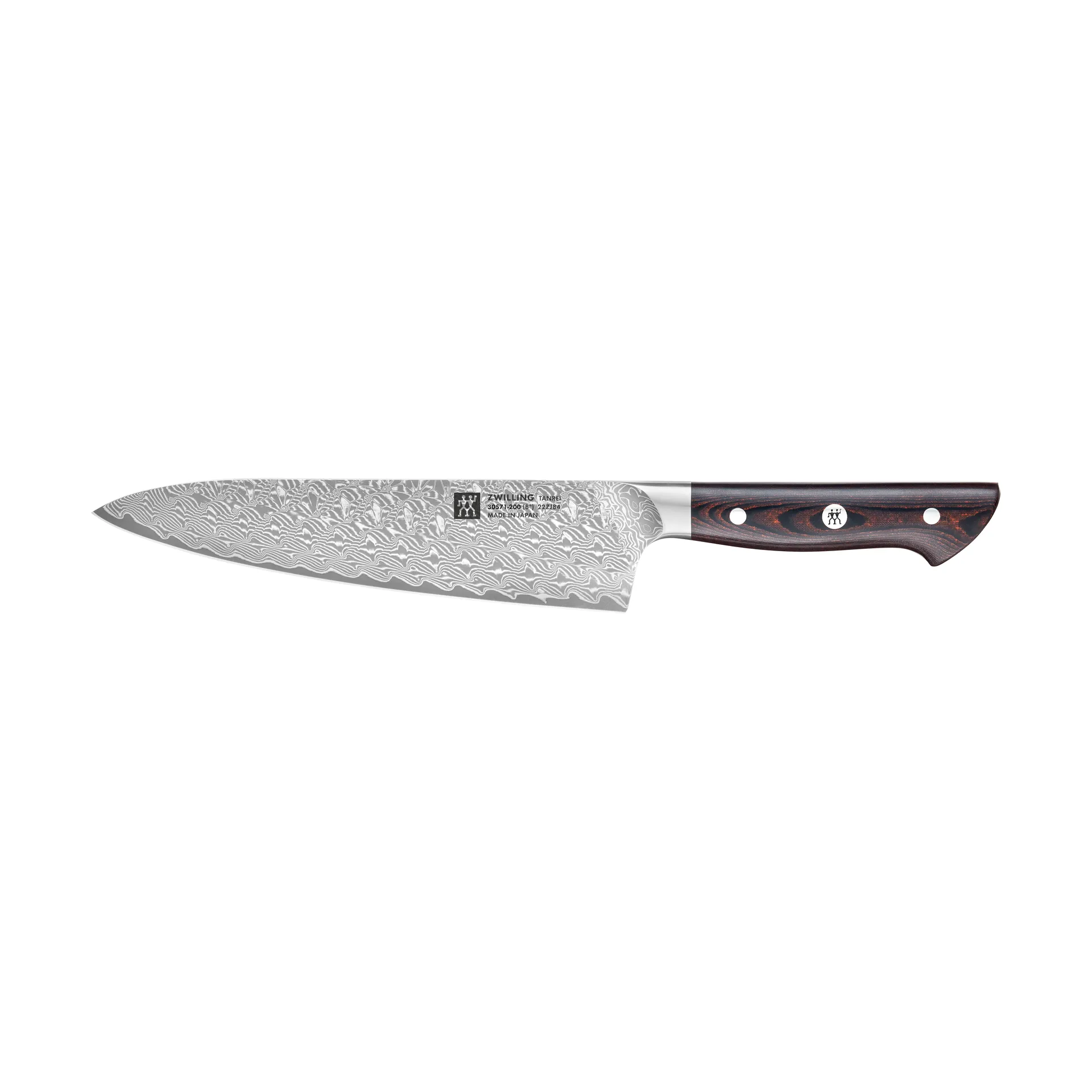 Zwilling Tanrei chef's knife Gyutoh 20 cm, Damascus-black Zwilling