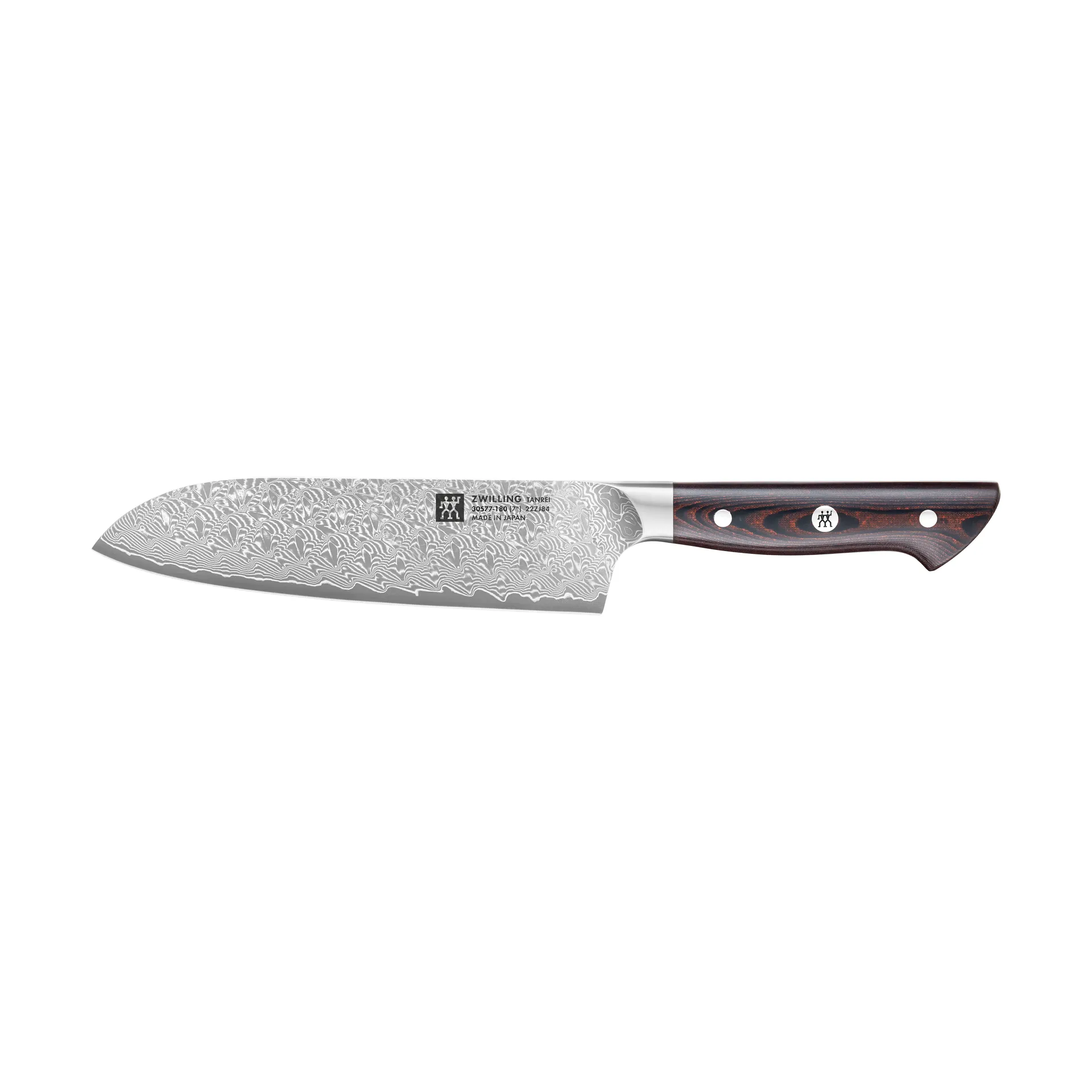 Zwilling Tanrei santoku knife 18 cm, Damascus-black Zwilling