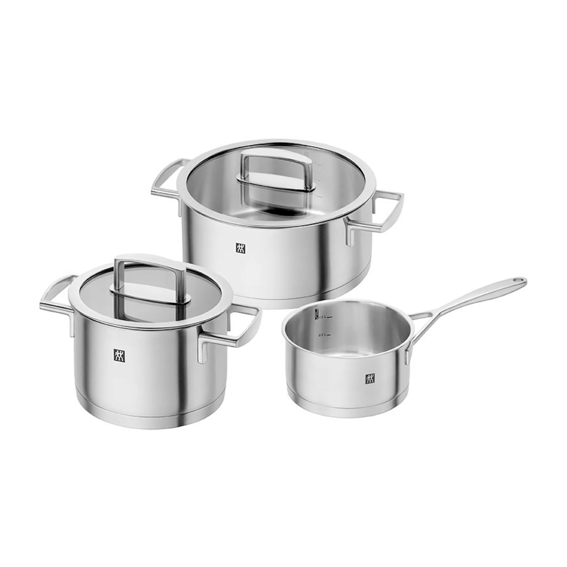 Zwilling Vitality saucepan set 3 pieces, Stainless steel-clear Zwilling