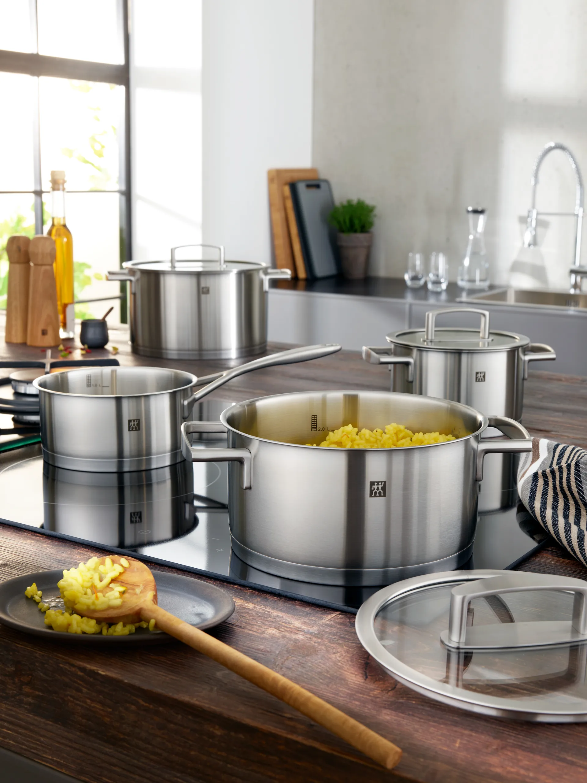 Zwilling Vitality saucepan set 3 pieces, Stainless steel-clear Zwilling