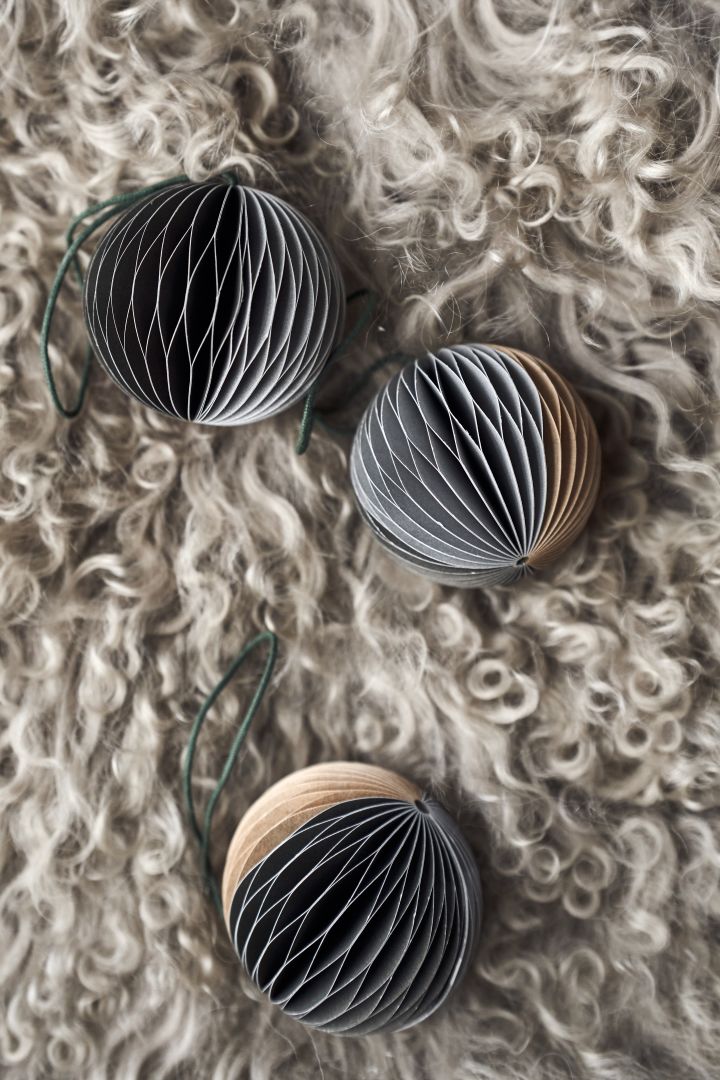 The Honeycomb Christmas baubles from Broste Copenhagen are one of the most stylish Christmas decorations for 2021. 