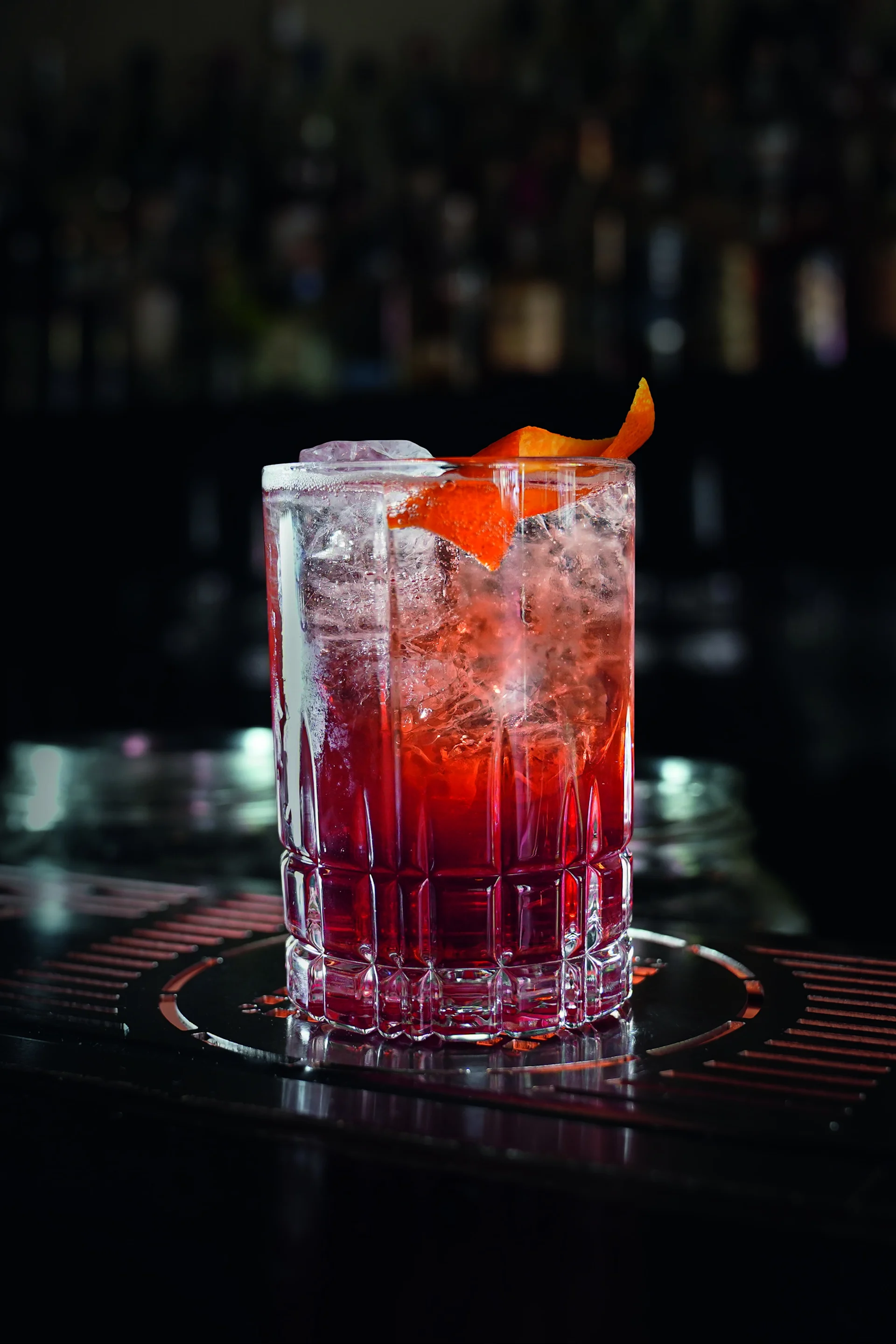 A Virgin Long Island Iced Tea is a popular mocktail and is served here in a Perfect Serve whiskey glass from Spiegelau.