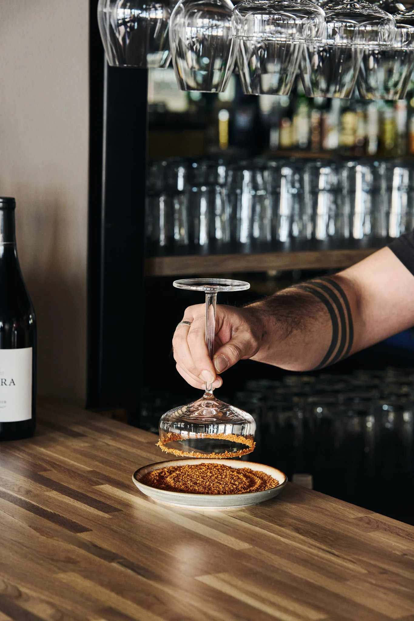 Give your mocktails a special touch by dipping the rim in a plate of chilli flakes, as pictured here.