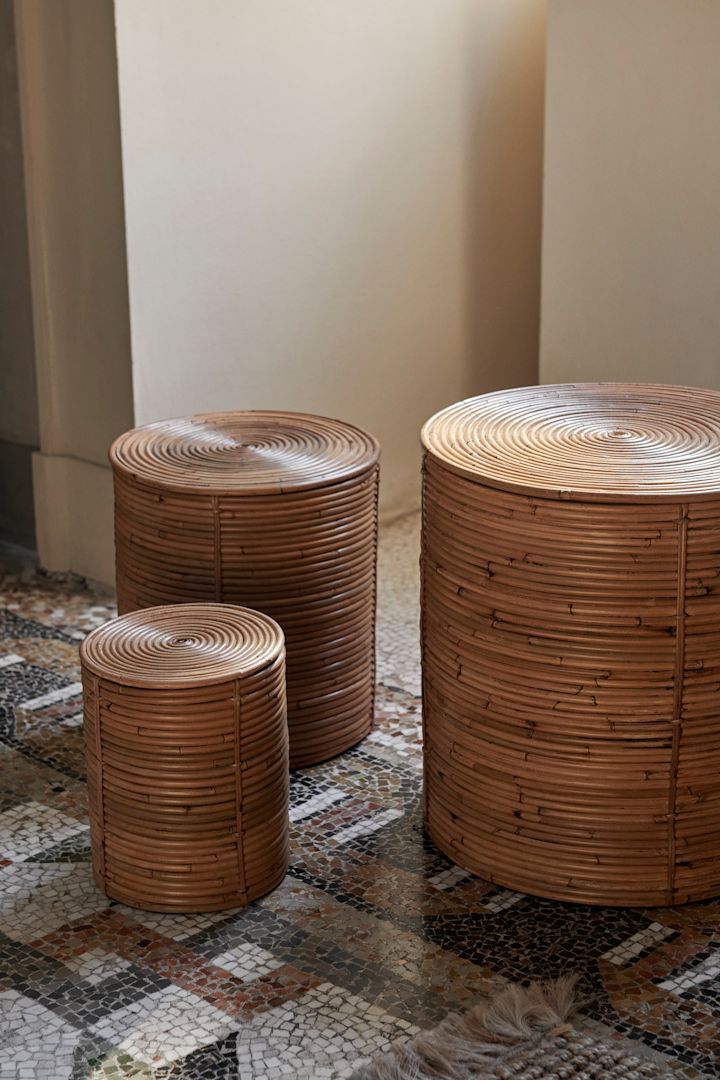 The Column storage baskets from Ferm Living make organising the home simple and stylish. 