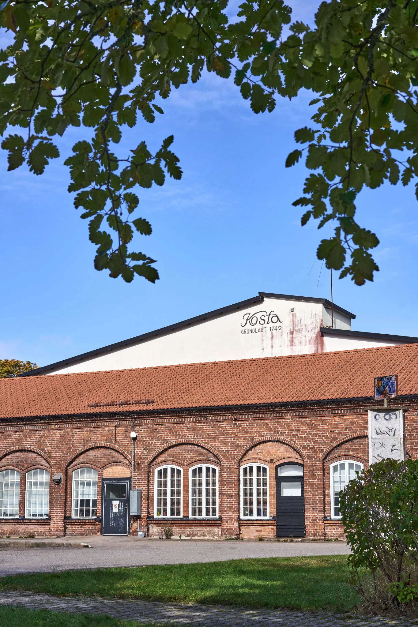 The grounds of the Kosta Boda factory in southern Sweden.