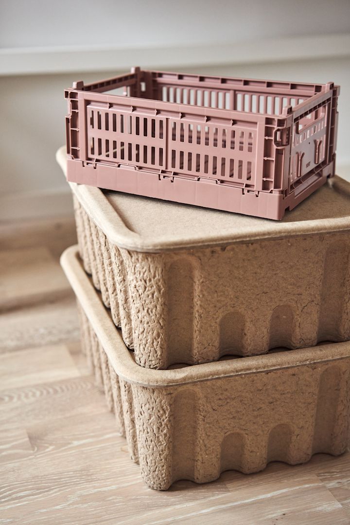 Practical storage is a must in any small home office, decorate with boxes like these paper storage boxes from Ferm Living or the colourful crates from HAY. 