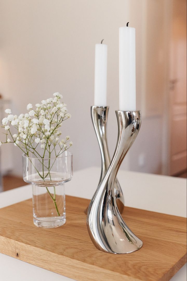 Design gifts for all occasions - here are the elegant candle holders by Georg Jensen.