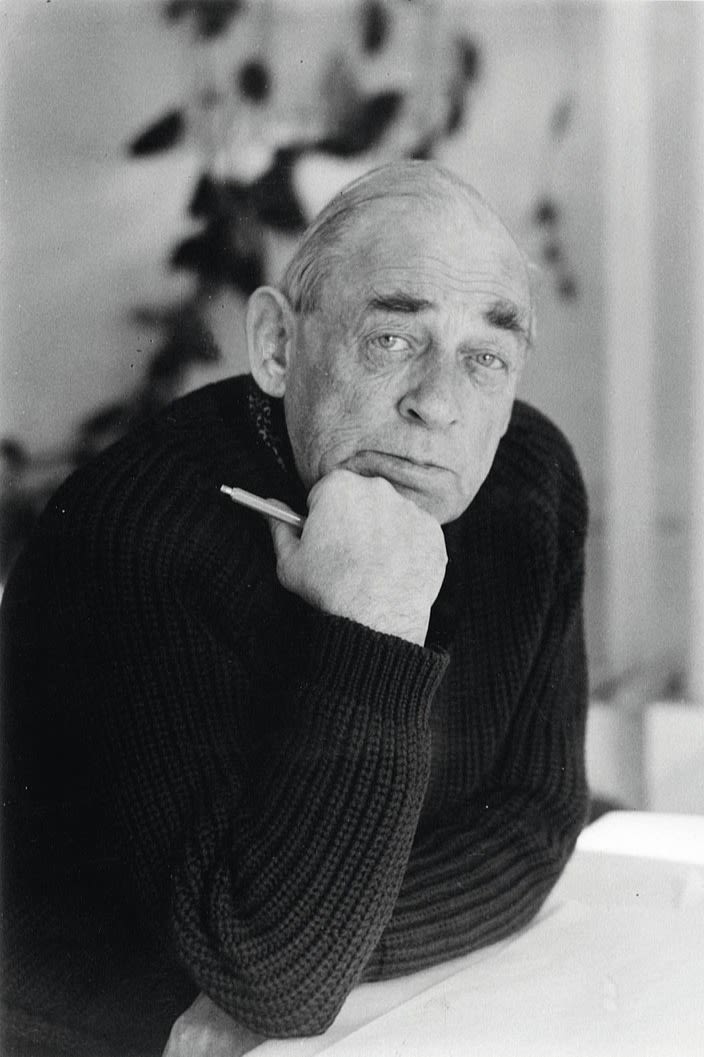 Here you see a portrait of Alvar Aalto.