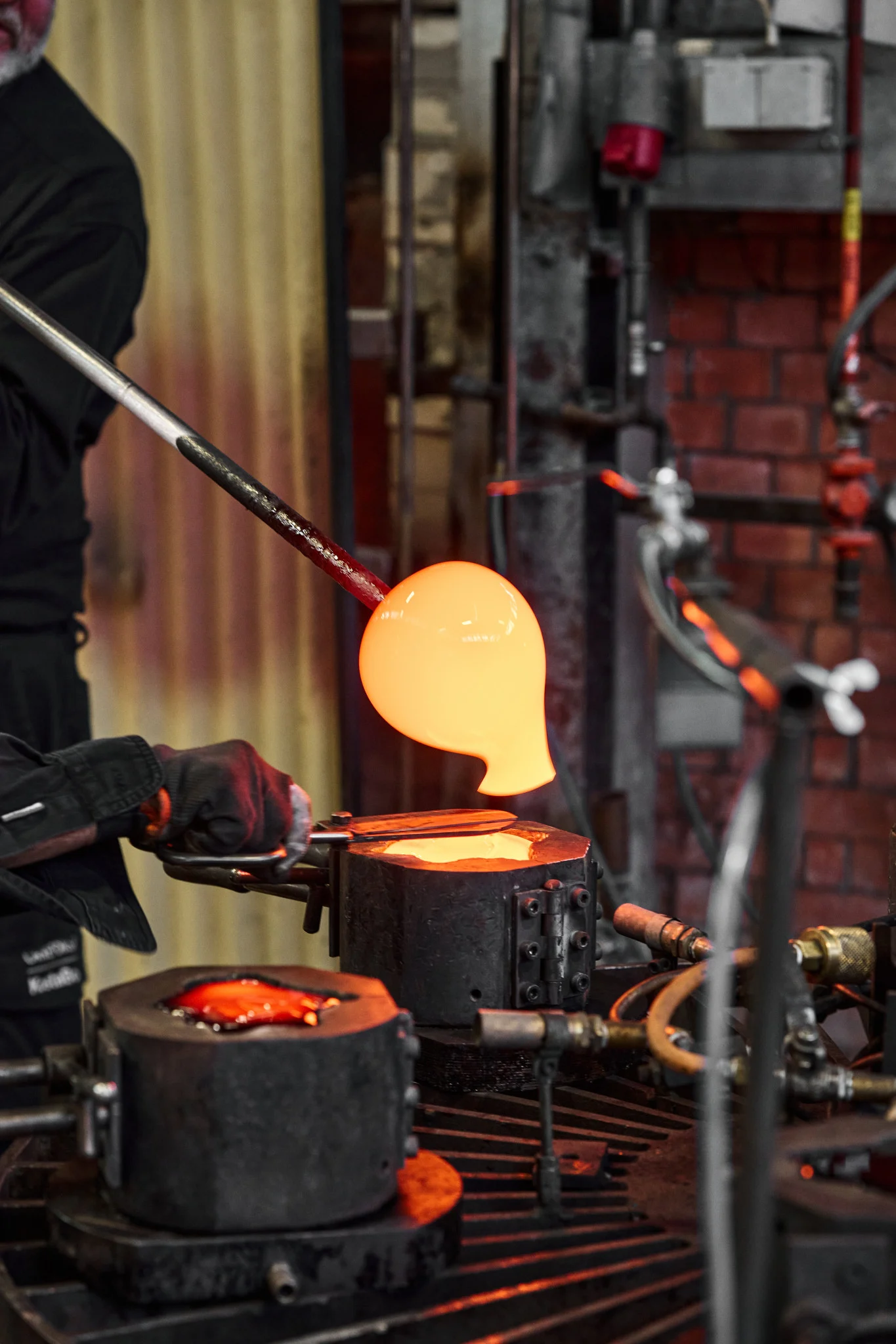 The still-hot candle holder The Rock is shaped.