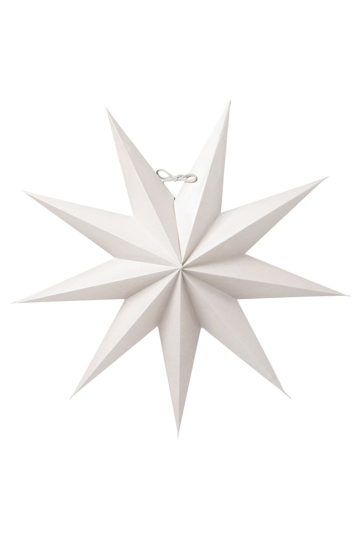 Christmas stars 2021 - Boris, a classic Christmas star in light gray from Watt & Veke.
