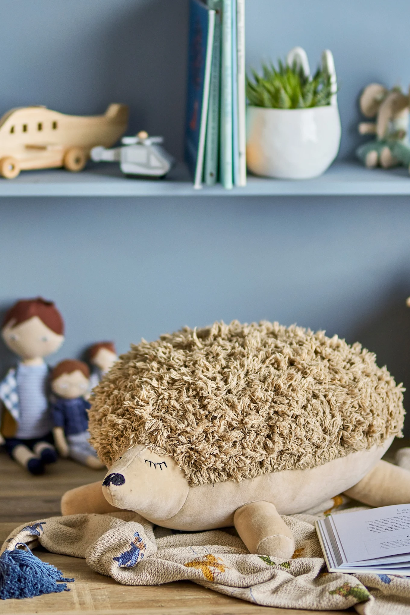 Henry is a hedgehog-shaped cuddly toy from Bloomingville and is 50 centimetres tall, which makes him a particularly cuddly baby shower gift.