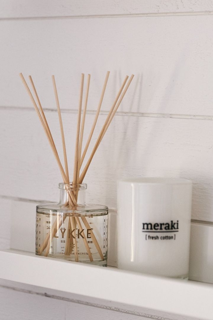 A Skandinavisk scent diffuser and a scented candle from Meraki are the perfect way to complete your cosy corner.