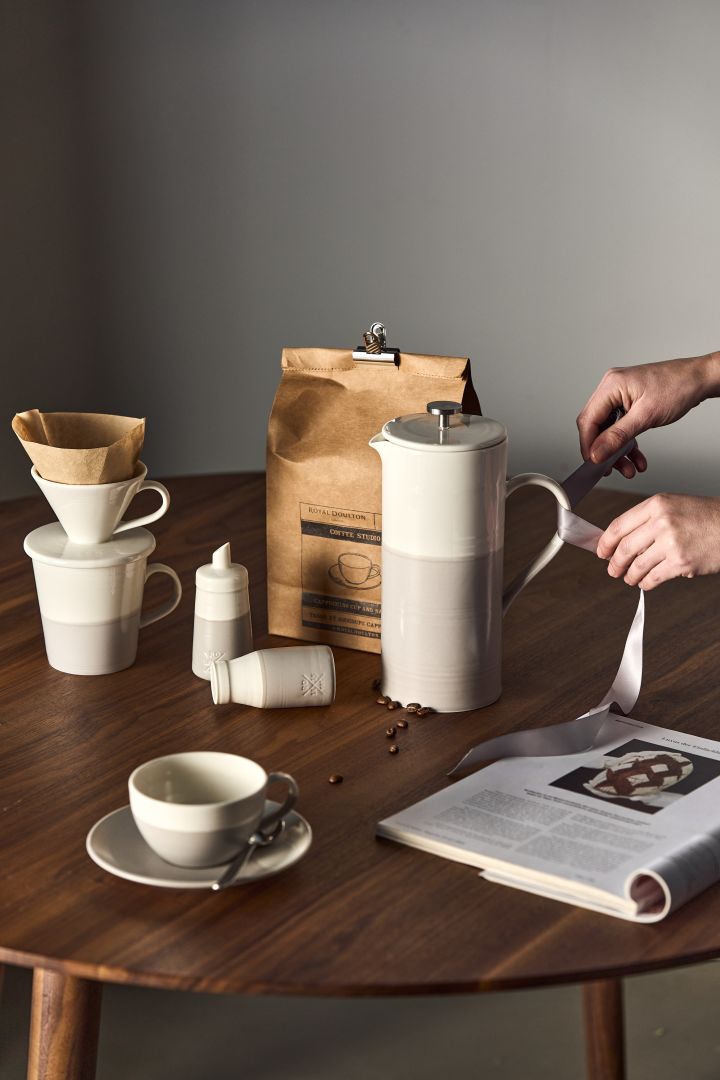 A creative gift idea for father's day this year - here you see a number of items in the Coffee studio collection from Royal Doulton. 
