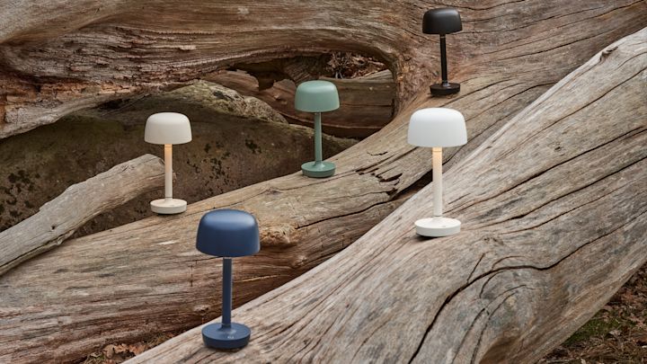 Portable lighting is a summer favourite that makes your summer evenings a little cosier. Here is the Halo portable lamp from Scandi Living, available in several different colours.