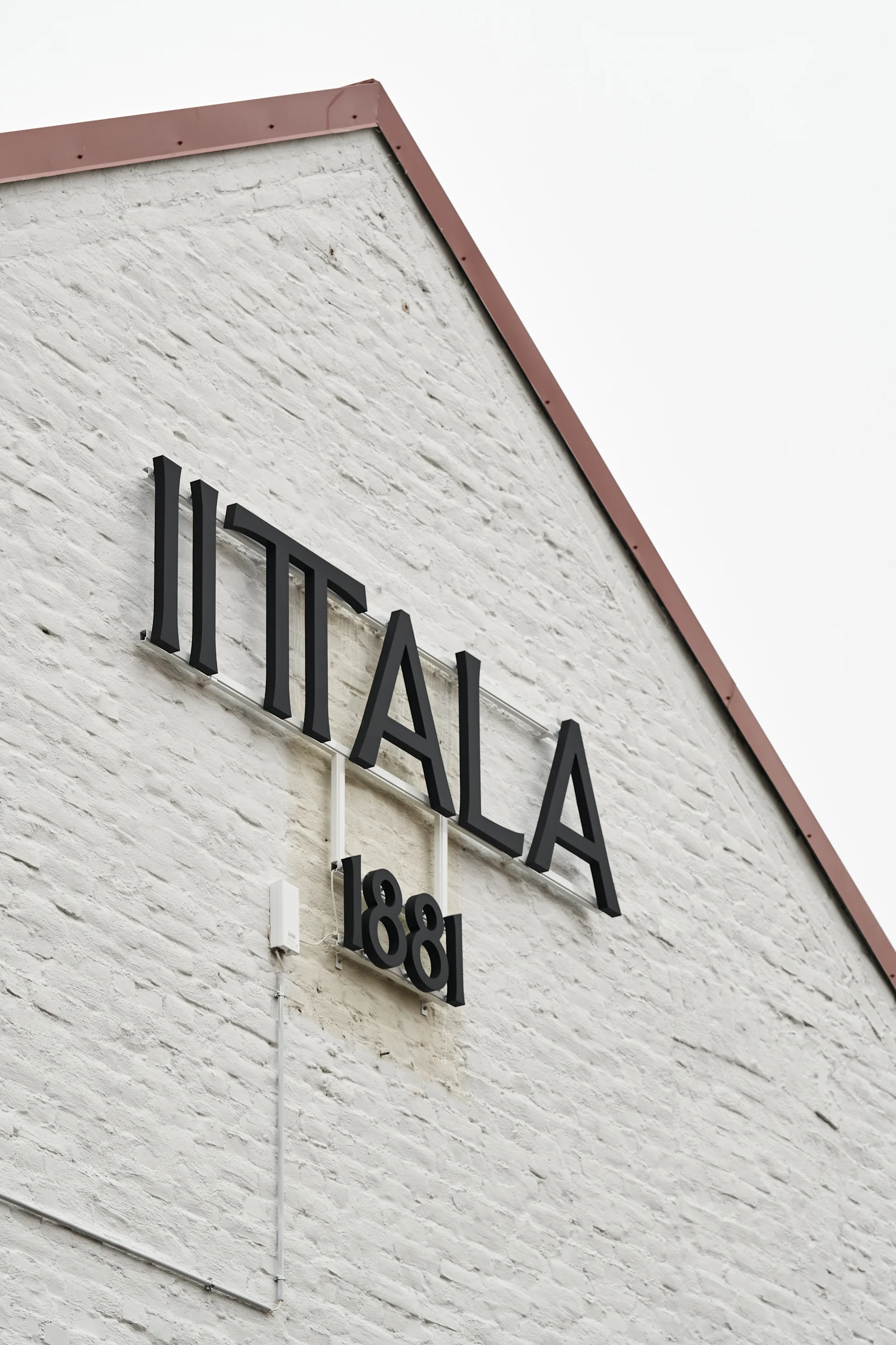The outside of the Iittala glassworks in Finland.