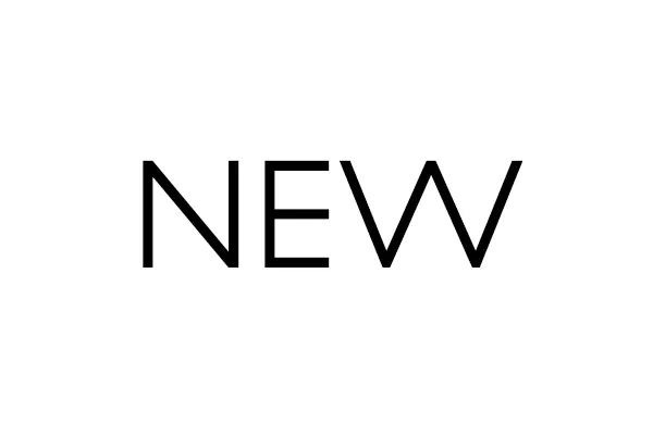 The word NEW in black sans-serif font on a white background.