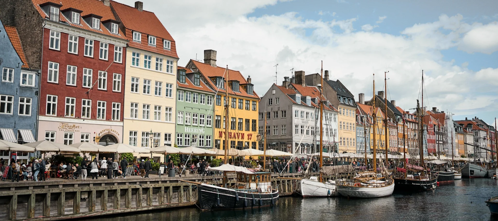The Nyhaven or New Haven Harbour in Copenhagen is a popular tourist spot, a must-see for any Copenhagen city guide.