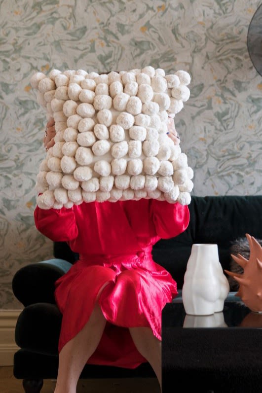 By On is a Swedish design brand with playful interior details such as the Pom Pom pillow here in white.