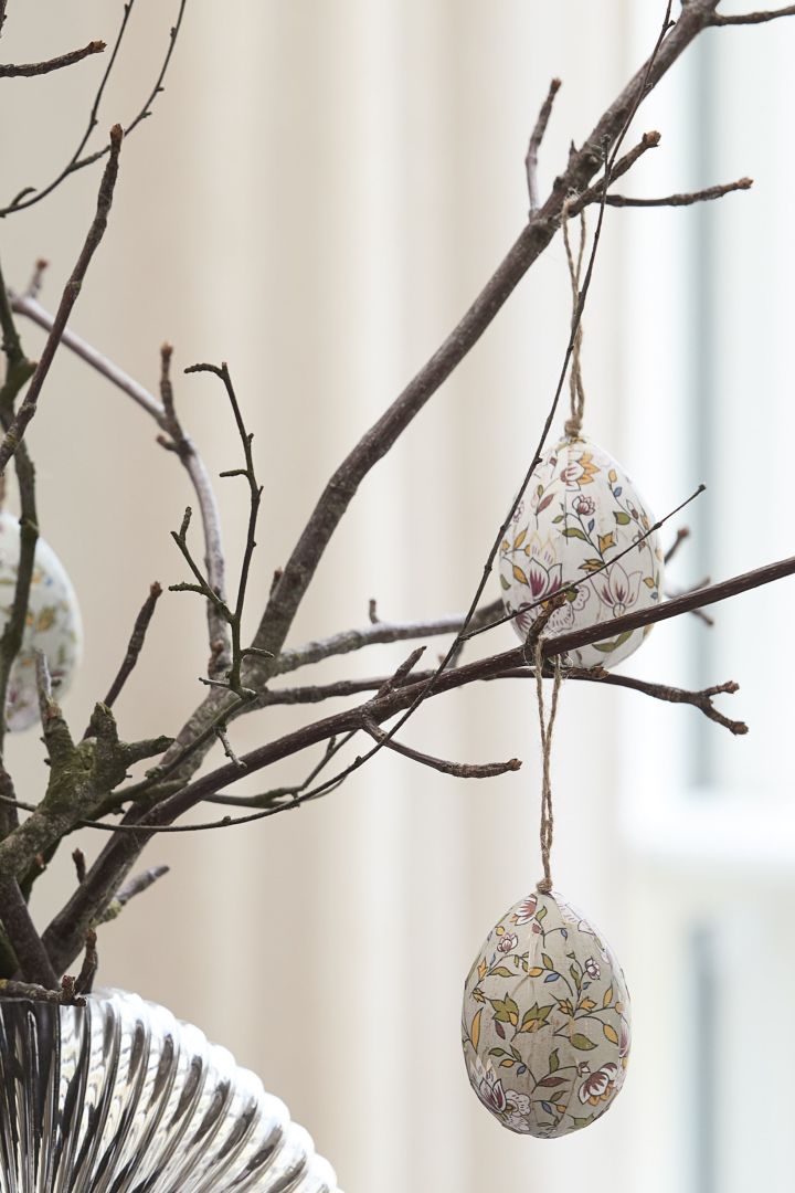 Break from tradition and decorate your Easter tree with egg decorations from Lene Bjerre.