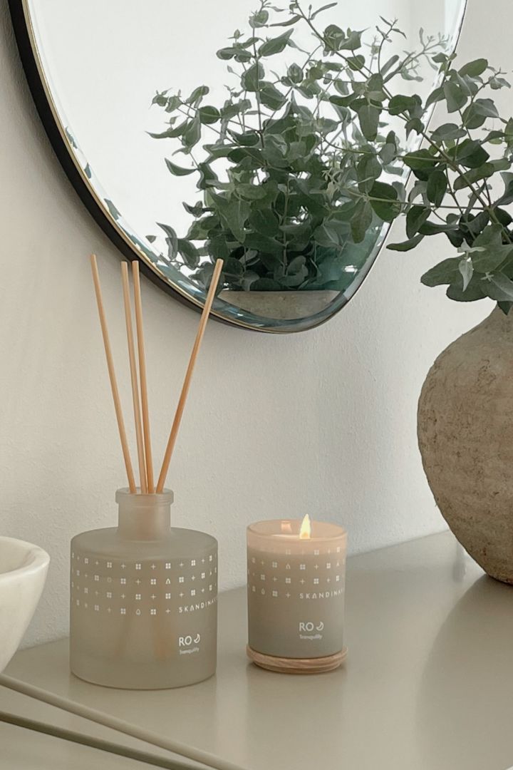 Create a cosy hygge living room with scented diffusers like this from Skandinavisk seen here at the home of instagram profile @our_home_living. 