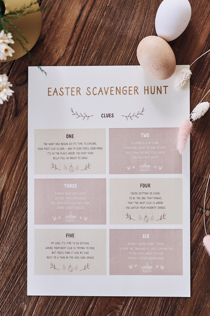 How to organise an egg hunt at Easter - An Easter Scavenger hunt for older members of the family is a great way to get everyone involved. 