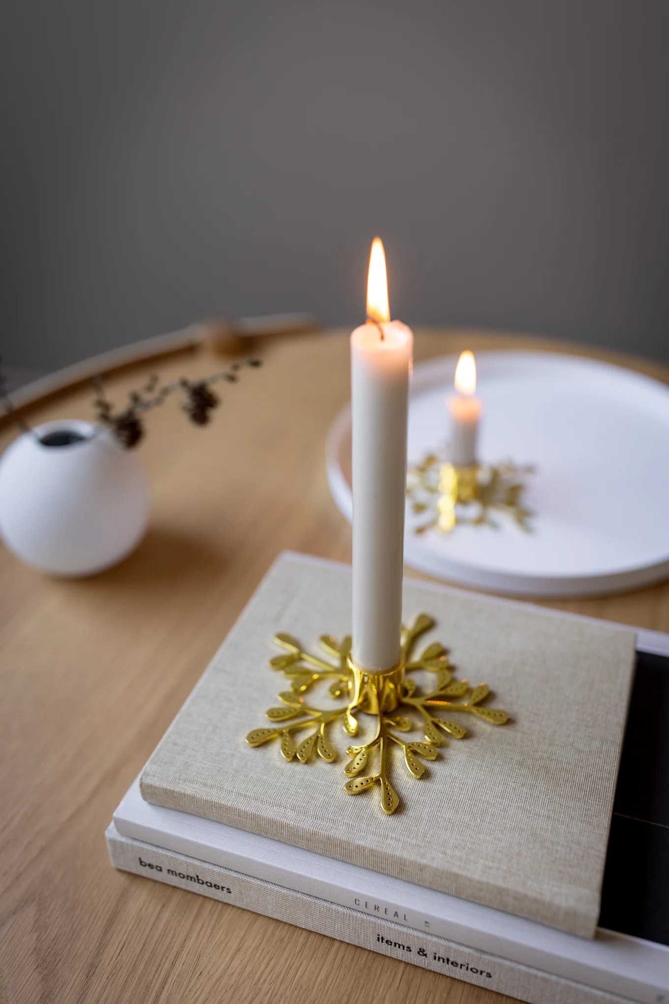Mistletoe candle holder from Cooee Design is a traditional addition to your Christmas decorations for 2025.