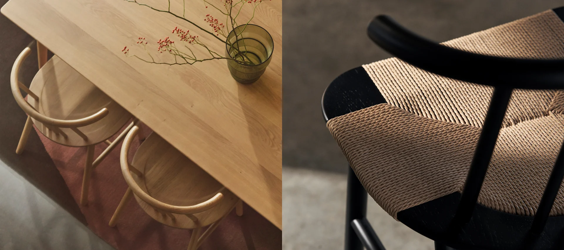 NJRD designed by Swedish prince Carl Philip Bernadotte and Oscar Kylberg. You will find wool rugs, recycled cotton throws, vases and porcelain.