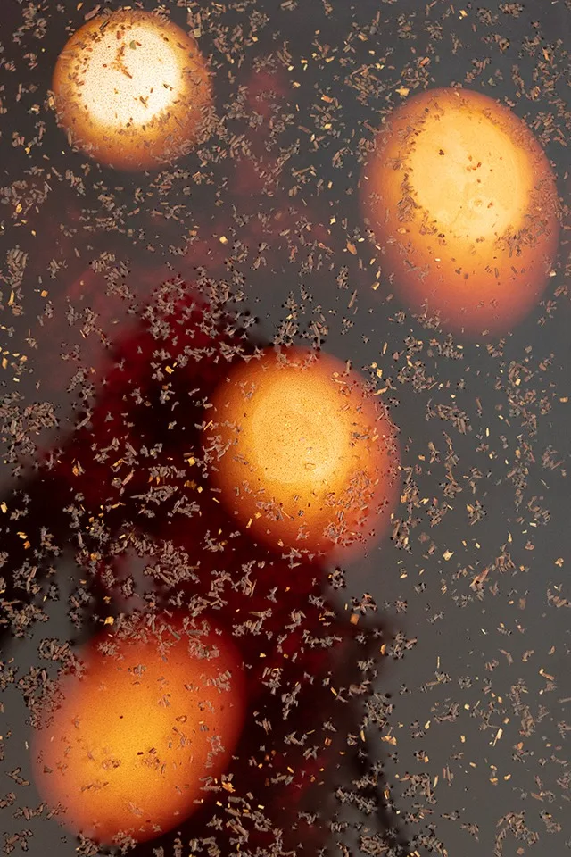 One Easter craft tip is to dye eggs naturally, like these eggs coloured with coffee and red wine.