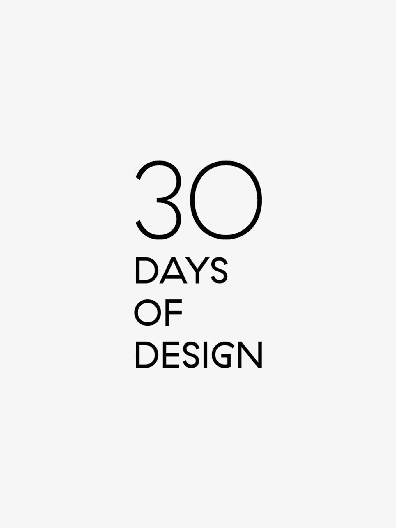 Text that reads '30 Days of Design'