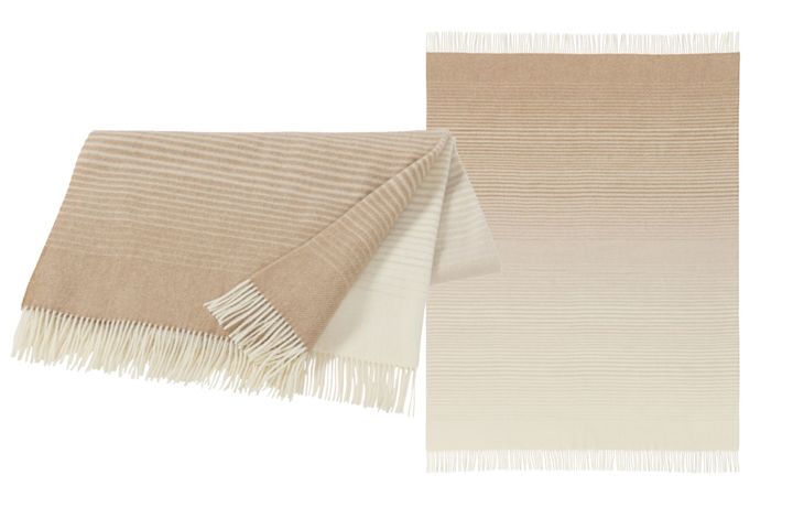 Beige wool throw Mist from Scandi Living 