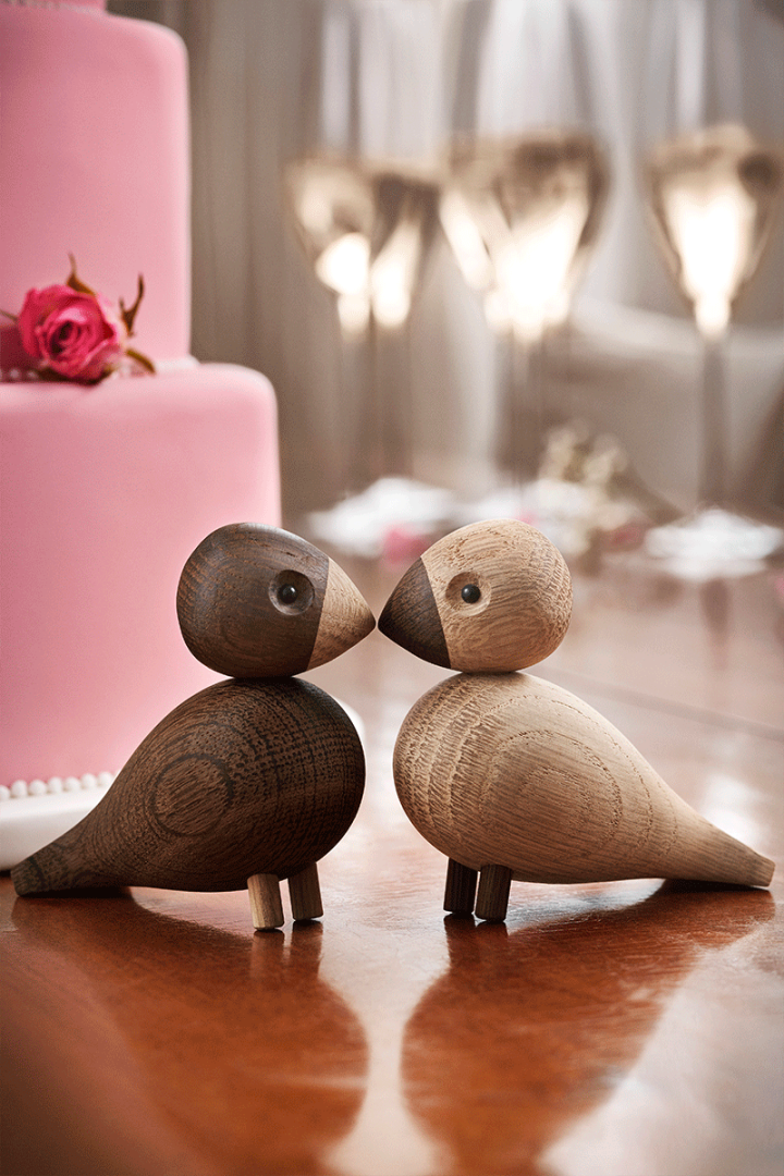 Kay Bojesen Lovebirds is an elegant and adorable classic for the bride and groom.