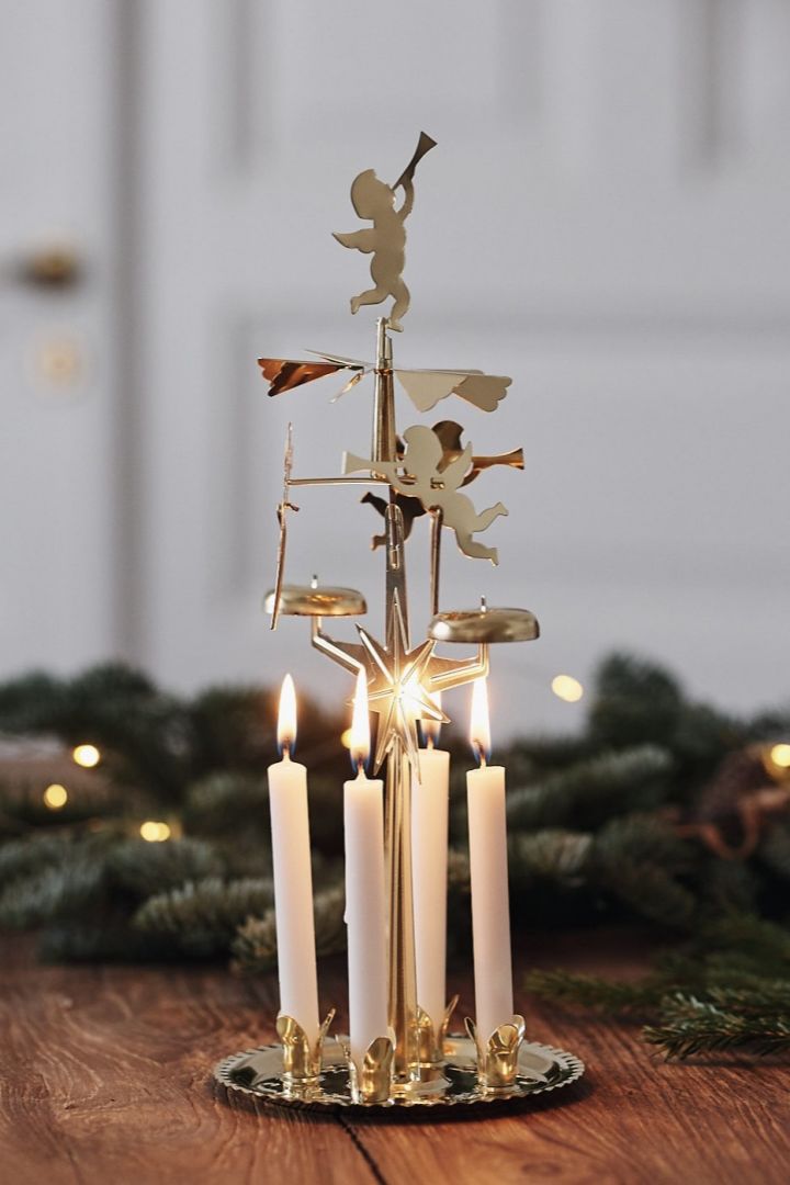 How to decorate with traditional Scandinavian Christmas decorations - The charming Angel Chime from Dala Industrier is the perfect Scandinavian Christmas decoration to add atmosphere to your home. 
