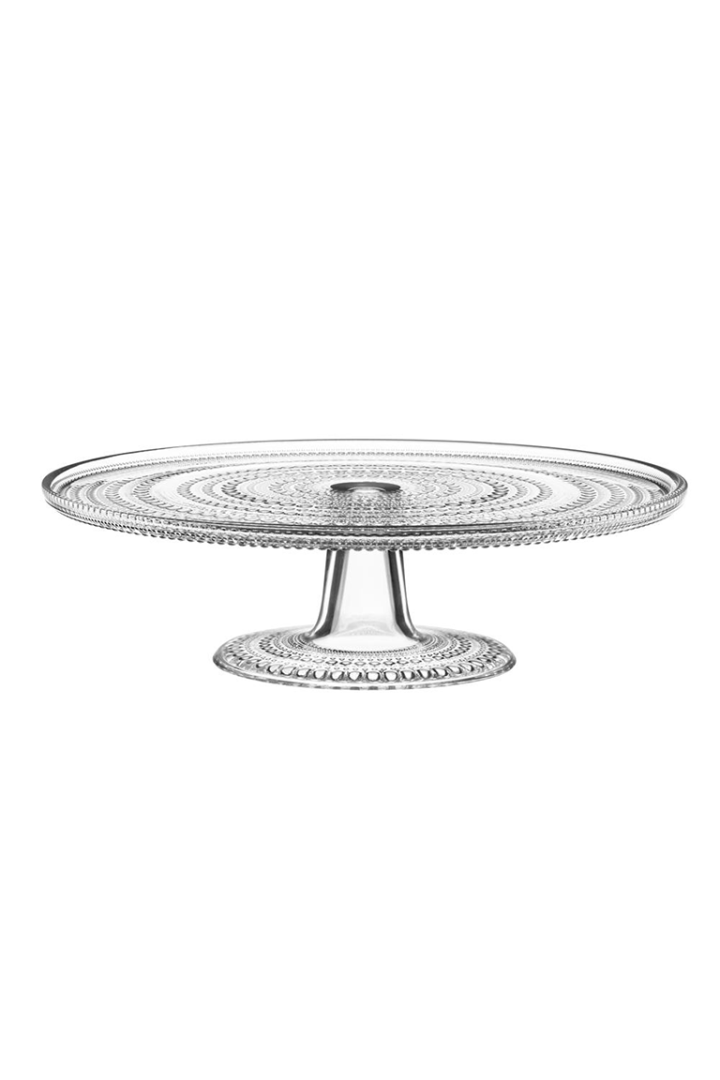 The Kastehelmi cake stand from Iittala is an elegant and popular wedding gift.