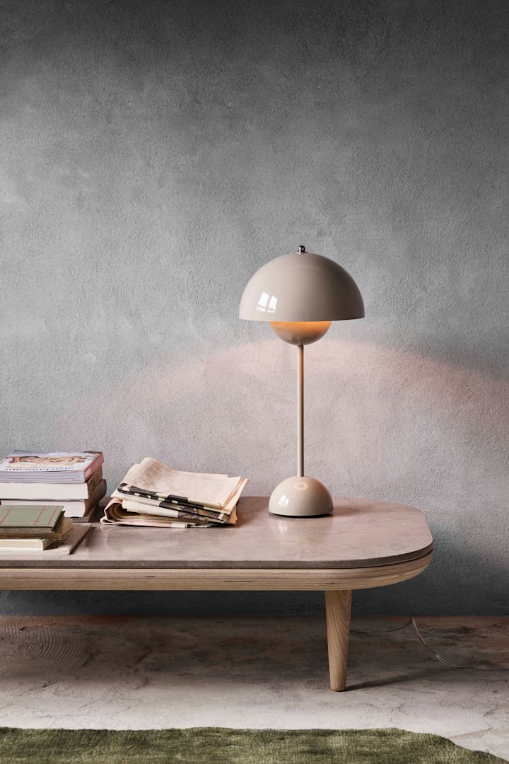 FlowerPot table lamp from &tradition - a true piece of Danish design. 