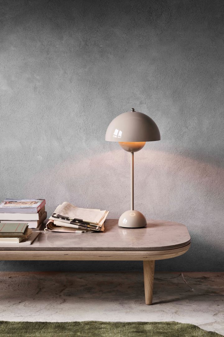 FlowerPot table lamp from &tradition - a true piece of Danish design. 