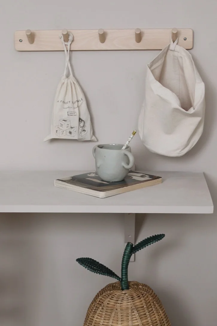 Decorate your children's room with practical and stylish storage accessories like this hook strip from Kids concept.